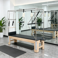 Pilates Reformer Kit Premium Maple Machine dengan Reformer Box dan Resistance Adjustable Smooth Glide untuk Penggunaan di Rumah atau Studio