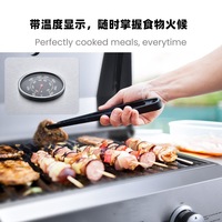 Barbecue à gaz de table à double brûleur en acier inoxydable de qualité supérieure, 12,5 kg, pour 3 à 5 personnes, camping, jardin, pique-nique
