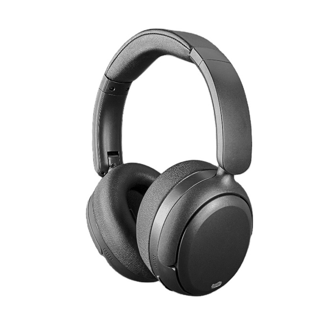 New Custom Noise Cancelling Wireless Over-ear Headphones Foldable Stereo 5.4 AAC Dynamic Metal Leather Design IPX5 Waterproof