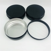 Boîtes en aluminium de 4 oz, grands bocaux ronds en métal avec couvercle à vis, récipients en métal pour cosmétiques, épices, bonbons.