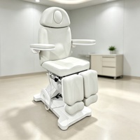 Fauteuil de podologie électrique à 3 moteurs, fauteuil de pédicure médical rotatif avec repose-jambes séparé, fauteuil de soin des pieds pour salon de beauté