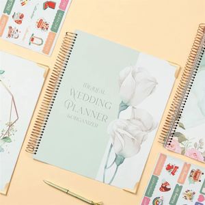 Luxury Custom <b>A5</b> PU Leather Hardcover Planner 2026 <b>Diary</b> Size Notebooks Future Mrs Wedding Printing - Product Image 1