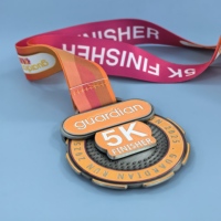 Médaille en métal personnalisée avec logo en alliage de zinc, or, argent, cuivre, 2D, 3D, avec cordon et ruban, médaille sportive sur mesure