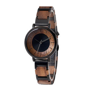 Montres à quartz ultra-minces de qualité supérieure pour hommes et femmes <span class=keywords><strong>Montre</strong></span>-bracelet de luxe en métal et bois au design simple Vente en gros de bracelets en acier inoxydable - Product Image 6