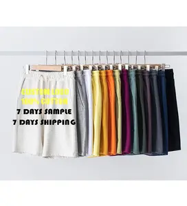 2024 shorts de tênis masculinos personalizados com logotipo curto liso shorts bermuda para homens