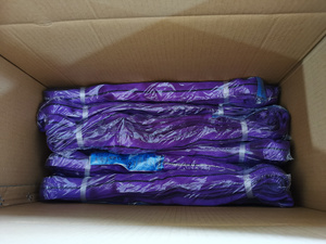 Nhà máy tùy chỉnh 2 tấn nhiệm vụ nặng nề 100% Polyester Vải Sling vành đai Vòng cáp treo cho hàng hóa nâng & lashing - Product Image 4