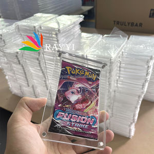 Boîte de protection d'affichage pour booster pack de cartes Pokémon, en acrylique, transparente, résistante aux UV, 1ère édition, base, scellée, moderne, blister - Product Image 6