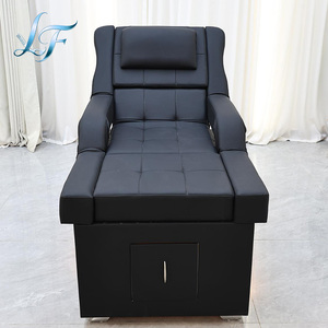 Fauteuil de lavage de luxe moderne et électrique pour salon de coiffure haut de gamme avec <span class=keywords><strong>bac</strong></span> à pieds intégré et tête réglable - Product Image 4
