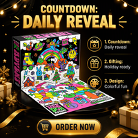 Calendrier de l'Avent Squishmas : Boîte Mystère de Compte à Rebours des Fêtes, Coffret Cadeau avec 13 Mini-Animaux Squishy, Thème Océan Sous-Marin, Ensemble de Jouets
