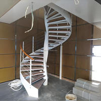 Escalier en colimaçon moderne en métal, sur mesure, intérieur/extérieur, en acier galvanisé, escaliers rotatifs, décoration de villa et de maison