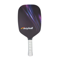 Livraison rapide Anyball marque fibre de carbone thermoformage Pickleball raquette PP-13mm noir Pickleball pagaie pour la formation