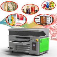 Printer UV Inkjet Desktop Kecil Mini Ukuran A2/A3 dengan Print Head XP600 untuk Kartu & Tabung, Cocok untuk Bahan Logam, Plastik, dan Akrilik