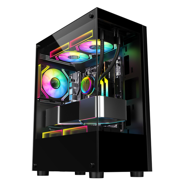 AntarcChill High Quality Gaming Computer Case Micro ATX Desktop Chassis Front Panel Tempered Glass Gaming Support Water Cooling
