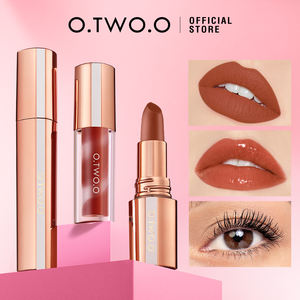 Kit de Maquillaje Vegano O.TWO.O, Libre de Crueldad Animal, Máscara de Pestañas Resistente al Agua, Lápiz Labial Mate de Larga Duración, Brillo Labial Brillante - Product Image 2