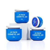 Pot en plastique givré écologique 50g 80g 250g 300g Pot à large ouverture pour animaux de compagnie Crème pour le visage Bouteille de lotion au beurre personnalisée Pots cosmétiques