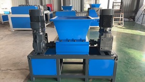 <b>Small</b> Portable Double Shaft CE Certified Waste Plastic <b>Bottle</b> Crusher Shredder Machine With Gearbox Pump Engine 380V Double Shaf - Product Image 5