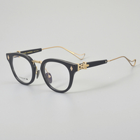 Nouvelles lunettes en titane tendance, monture carrée transparente, grande monture, rétro vintage, légères, monture optique pour myopie, unisexe, lunettes en acétate