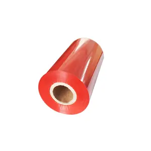 Pita Transfer termal merah T9C pita Resin/lilin warna kepala datar umum Tsc 110mm * 300m