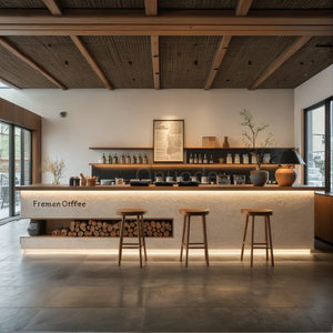 Mostrador de Estilo Moderno para Cafetería en Centros Comerciales, Diseño Completo para Tiendas con Materiales de Metal/MDF para Cafeterías - Product Image 4