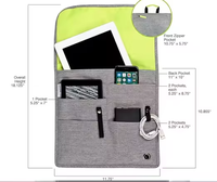 Sac de rangement pour siège arrière de voiture, sacs de rangement multi-poches pour sièges arrière, organisateur de sièges arrière de voiture pour enfants et adultes, gris foncé