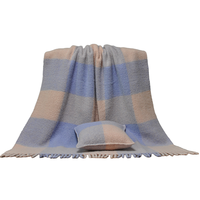 BLUE PHOENIX Wearable Fluffy Plush Woven Home Textiles Blanket 28% Mohair 28% Alpaga 24% Wool 20% Nylon Plain Dyed Winter