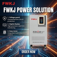 Régulateur de tension triphasé entièrement automatique 15 KVA avec technologie SVC à commande par servomoteur à enroulement en cuivre, écran LCD, 50 Hz