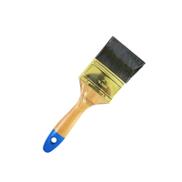 Pinceau à peinture noir personnalisé en poils naturels pour toutes les peintures à base de latex et d'huile, ainsi que les teintures et vernis, avec manche en bois