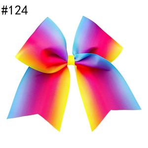 Lazo para salpicaduras de <span class=keywords><strong>pintura</strong></span> para niñas, cinta grande de grogrén de 6-7 pulgadas para el pelo con arcoíris - Product Image 4