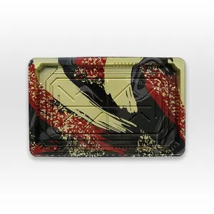 Customized Print plastic Box Foil Container Food Packaging sushi boat plastic