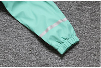 Beliebtester Leichtgewichtiger Umweltfreundlicher Kinder-Regenanzug mit Individuellem Muster PU-Jersey-Futter Wasserdichter Regenmantel-Set mit Kapuze für Draußen