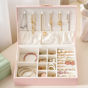 Custom PU Jewelry Box Leather Velvet Jewelry Storage Display Box