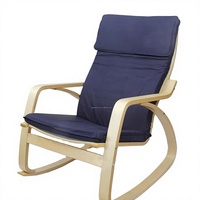 Fauteuil à bascule moderne K/D POANG en bois courbé, structure en bois massif, chaise de loisirs, mobilier de maison, salon, chambre, hôtel, housse amovible