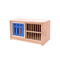 2024 vente chaude petite cage à oiseaux nichoir lumières extérieures pin naturel + porte en plastique en aluminium maison pour cage à pigeon