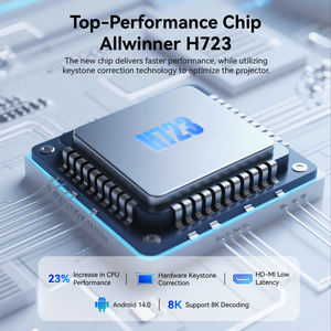 Projecteur intelligent de cinéma maison HD en gros, Android 13, projecteur portable, mini projecteur, projecteur portable 4K LCD LED 720P - Product Image 6