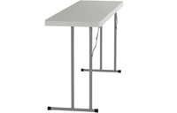 Table de formation rectangulaire multifonctionnelle pliable en plastique P-09, table de buffet contemporaine pour hôtel, grande capacité pour l'extérieur