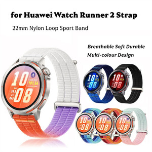 Bracelet sport en nylon 18 mm 20 mm 22 mm pour Huawei Watch GT Runner 2 <span class=keywords><strong>Band</strong></span> GT6 Pro GT5 Smartwatch, bracelet en tissu - Product Image 1