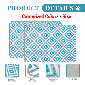 HIPHOPPET Usine BSCI Nouveauté OEM Tapis de propreté pour chien matelassé écologique, imperméable, lavable <span class=keywords><strong>et</strong></span> réutilisable, sous-tapis d'apprentissage pour <span class=keywords><strong>chiots</strong></span> - Product Image 2