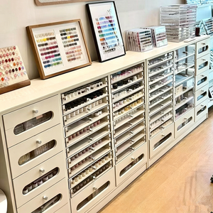 Factory Direct Heavy Duty Wooden Nail Polish <b>Display</b> Cabinet Cosmetic Storage Stand For Beauty Salon Nail Shop - Product Image 5