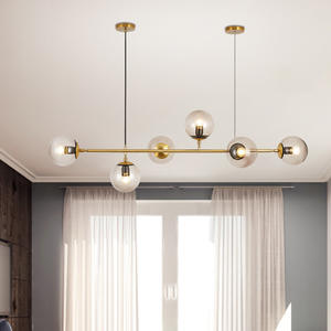 Lustre européen ancien <span class=keywords><strong>de</strong></span> luxe moderne en forme <span class=keywords><strong>de</strong></span> boule <span class=keywords><strong>de</strong></span> verre Suspension à LED pour <span class=keywords><strong>chevet</strong></span>, couloir, couloir, éclairage décoratif - Product Image 2