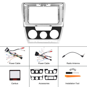 Marco de Radio para Auto Podofo de 10.1'' con Soporte de Plástico ABS y Cubierta Decorativa para Volkswagen Skoda Octavia 2007-2013 - Product Image 6