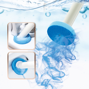 Spazzola per WC Ecologica da Parete con Testina Sostituibile in Spugna, Liquido Detergente Integrato e Aromaterapia, Senza Foratura - Product Image 2