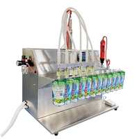 Vente directe usine – Machine de remplissage semi-automatique à 6 têtes et pompe à diaphragme de 3,5 L pour sachets à bec verseur
