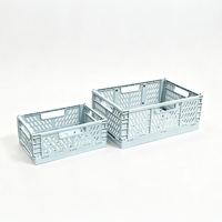 Boîte de rangement pliable en plastique durable et épaissi, panier de rangement pour la maison et le bureau