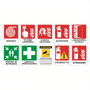 Panneau de signalisation de sécurité incendie et de secours 8 panneaux standard - Product Image 2