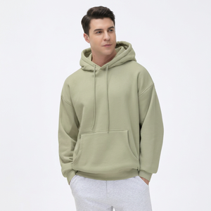 Men's Winter Hoodies 100% Cotton Blended Oversized with Digital Printing Drop Shoulders - Product Image 1