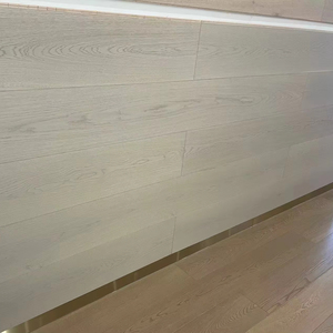 Sólido Carvalho Branco Madeira Composto Pavimento Resistente ao Desgaste Café Cor Bloqueio Grande Placa para Sala de estar Piso de madeira Engineered - Product Image 1