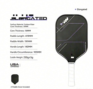 Racchette Speciali per Allenamento e Competizione Facili da Maneggiare, con <span class=keywords><strong>Dimensioni</strong></span> 16mm e 14mm, Realizzate in Fibra di Carbonio di Quinta Generazione - Product Image 2