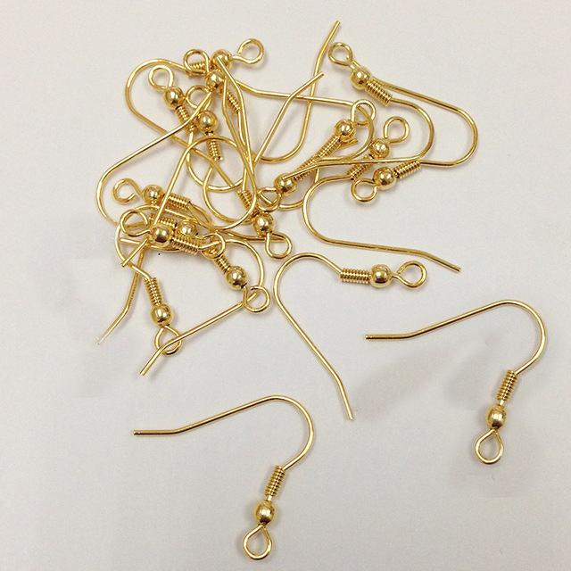 Manufacturer Wholesale 316 Stainless Steel Long Spring Ear Hook with Bead for Earrings Making Jewelry Findings Components