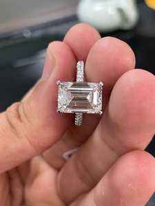 エメラルドシェイプ IGI <span class=keywords><strong>CVD</strong></span>/HTPT ダイヤモンド 1CT-5CT 高品質ラボグロウンダイヤモンド 多サイズ - ジュエリー製作用 GIA/IGI 認定 - Product Image 3