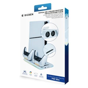 Base de Carga Doble Magnética para PLAYSTATION 5 Dualsense, Blanca, PS5SCHARGESTANDFAN - Product Image 2